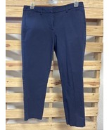 Worthington Ankle Length Navy Blue Flat Front Pants Woman&#39;s Size 12 KG - $20.35 CAD