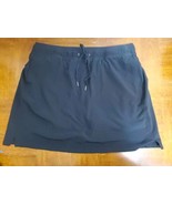 Green Tea Black Skort Shorts Skirt Tie Waist Stretch Athletic Athleisure... - $9.46