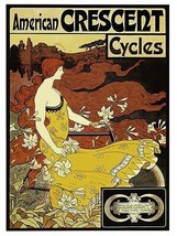 Decoration Poster.Wall.Home room fashion design.Art Nouveau.Redhead Bicycle.9402 - £12.71 GBP+