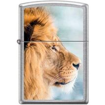 Zippo Lighter - Lion Face Street Chrome - 854782 - $477.69 MXN