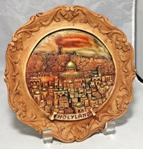 Souvenir HOLY LAND vintage OLD JERUSALEM embossed resin plaque - $11.83