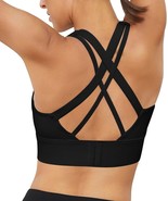 Sports Bras for Women, High Support Criss-Cross Back Padded (Black,Size:XL) - £13.79 GBP