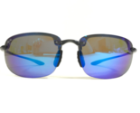 Maui Jim Sunglasses Ho&#39;okipa MJ-407-11 Clear Gray Wrap with Blue Mirrore... - $190.43