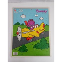1993 Frame Tray Puzzle Barney Airplane 25 PC - $9.69