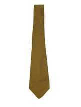 Vintage Lilly Dache Men&#39;s Silk Wide Neck Tie Yellow Black Geometric Pattern - £8.36 GBP