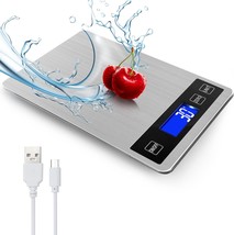 33Lb Food Kitchen Digital Scale,1G/0.05Oz Precise Graduation, Usb, Silvery - $38.99