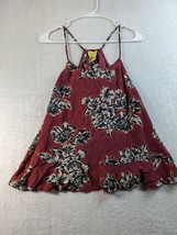 Maeve by Anthropologie Camisole Top Womens Size 2 Maroon Floral Silk Sleeveless - £7.23 GBP