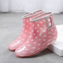 Autumn Woman Rain Boot Women Galoshes Wedge Ankle Boots Women&#39;s Waterproof Shoe  - £26.11 GBP