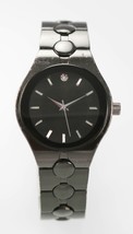 Quartz Reloj Hombre Moda Acero Inoxidable Negro Batería Fácil Leer Agua Resist - £11.67 GBP