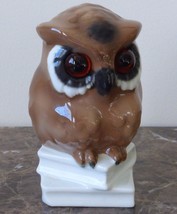 Gerold Porzellan Bavaria Germany Owl Figurine On Books - $28.71