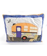 Mobile Home Trailer Camper Patchwork Throw Pillow - $44.66 CAD