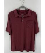 LL Bean Mens Polo Shirt Sz Large Maroon Red Heather Slightly Fitted Shor... - $581.89 MXN