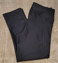 Under Armour Compression Capri Pants Womens Small Heatgear Black Stretch - $6.25
