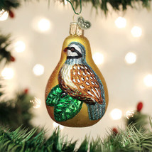 Old World Christmas Partridge In A Pear Blown Glass Christmas Ornament 16070 - £13.46 GBP