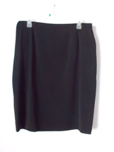 East 5Th Black Straight Skirt Women size 22 W Elastic Waist Lined Flat Front Zip - £12.45 GBP