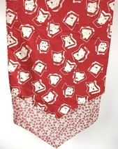 Vtg Table Runner Country Farmhouse Handmade Apples Red retro kitchen 21&quot; x 67 &quot; - £13.29 GBP