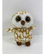 TY Beanie Boos Swoops the Owl 6&quot; Gold Plush Gold Glitter Eyes No tag - £10.23 GBP