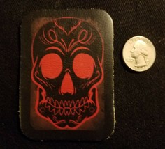 LEATHER day of the dead death skull patch  Motorcycle Biker Patch - $8.45