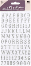 Sticko Alphabet Stickers, Carnival, Silver Glitter - £3.94 GBP