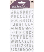 Sticko Alphabet Stickers, Carnival, Silver Glitter - $94.22 MXN