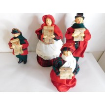 Holly Tree Christmas Carollers Figures Set of 4 in Box Vintage - $29.69