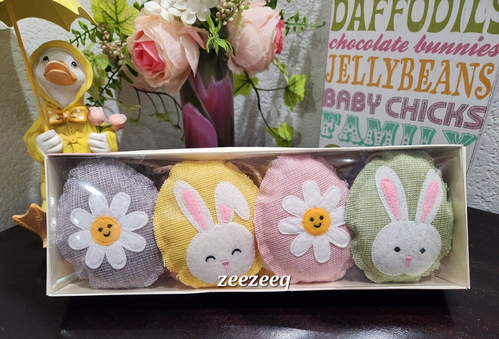 Easter Pastel Bunny Rabbit Flowers Egg Garland Mantel Home Decor 6FT - $26.72