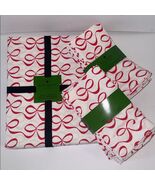 NWT Kate Spade 7 Piece 60x102” Tablecloth &amp; 12 Napkins Set White With Re... - $167.52 CAD