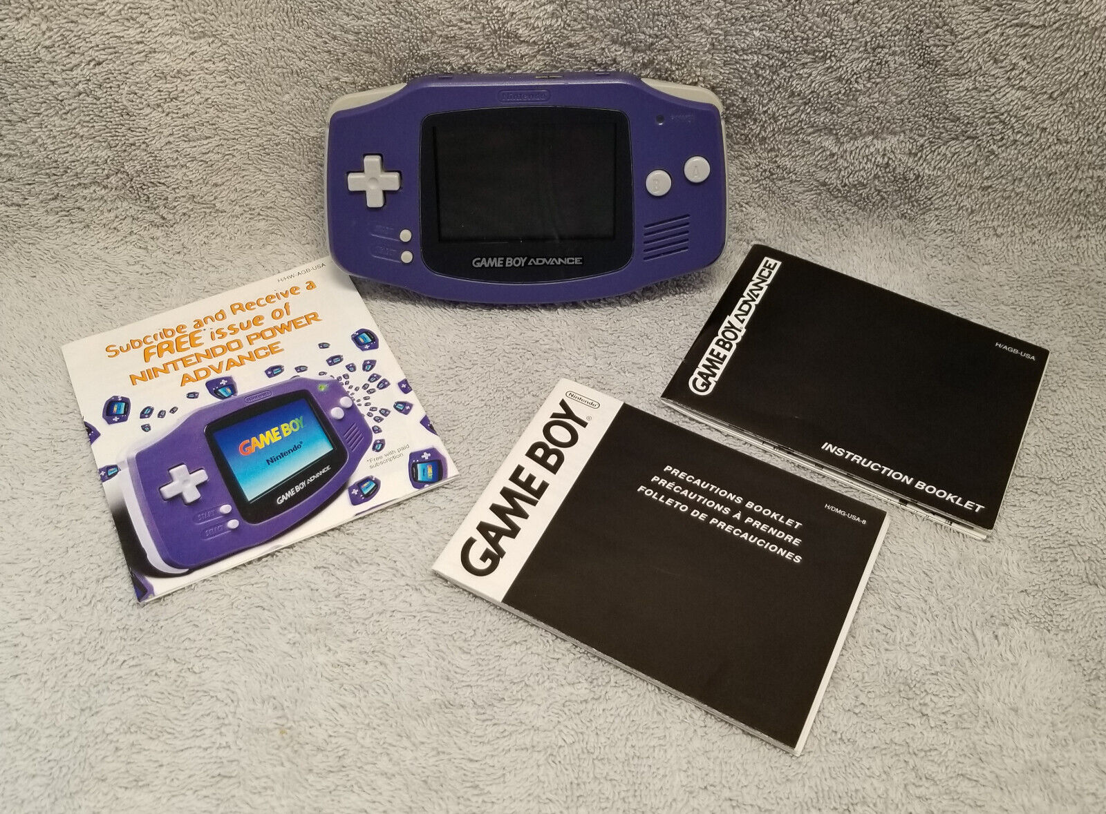 Nintendo Game Boy Advance GBA Handheld System - Indigo - Complete CIB - Tested - $149.95