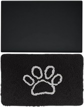 Pet Feeding Mat And Doormat, Pet Feeding Mat Is Size 32X24 In Black Color, Cheni - £44.75 GBP