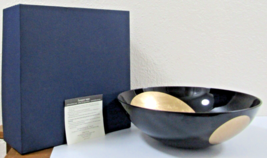 Vintage Hakuza Gold Lacquerware Wood Bowl Kanazawa Hakuichi Hazy Moon with Box - £86.25 GBP