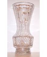 INCREDIBLE VINTAGE HIGHLY CUT CRYSTAL CAMEO/LADY SILHOUETTE 11&quot; VASE BOH... - $148.49