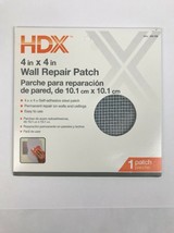 HDX 4 in. x 4 in. Drywall Repair Patch Steel Design Shrink-Resistant &amp; Paintable - £7.96 GBP