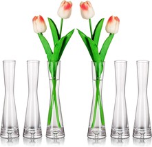 Glasseam&#39;S &quot;Glass Bud Vases For Centerpieces, Set Of 6 Glasseam Modern Clear - £31.99 GBP
