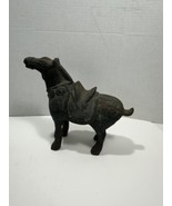 Vintage Heavy Cast Iron Chinese Cheval Tang Horse Sculpture Figurine RAR... - £91.98 GBP