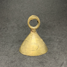 Vintage Miniature  Decorative Etched Solid Brass Melodic Bell India - £7.90 GBP