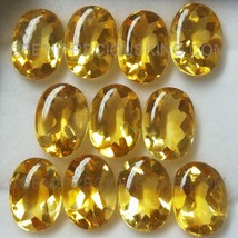Natural Citrine Oval Bufftop 14X10mm Amber Yellow Color VVS Clarity Loose Gemsto - £119.18 GBP