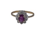 Ruby Women&#39;s Cluster ring 14kt Yellow Gold 391422 - $199.00
