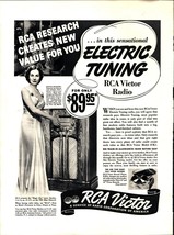 1938 RCA Victor Model 87K1 Console Radio Cabinet SEXT WOMEN Vintage Prin... - $25.05
