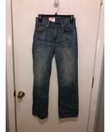 NWT Levis 505 Straight Fit Boys 14 Slim Blue Jeans 26X27 - $373.95 MXN