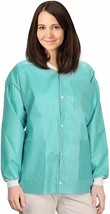 Disposable Lab Jackets 31&quot; Long 100ct Teal Hip Length Work Gowns Large - £282.19 GBP