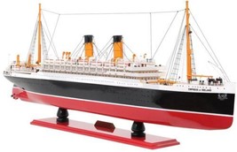 Ship Model Watercraft Traditional Antique Empress of Ireland White Paint Red - £820.11 GBP