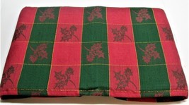 Holiday Park Manor Cotton Tablecloth Mistletoe Plaid 70&quot; X 106&quot; Rectangle New Ho - £36.66 GBP