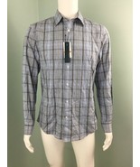 NWT Men&#39;s Perry Ellis Blue/Gray Long Sleeve Button Down Shirt Size S Small - €16,83 EUR