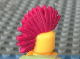 Minifigure Pink Punk Mohawk Hair Piece Custome - $4.31