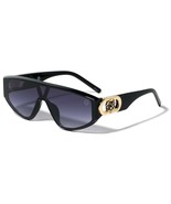 Dweebzilla Kleo Gold Lion Head Medallion One Piece Shield Lens Wrap Arou... - €7,58 EUR