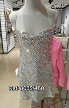 Zara Bnwt 2024. Multicoloured Silver Mini Slip Dress Sequins Straps. 8035/480 - £50.02 GBP