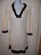 GAP BODY Ivory /Black Swimsuit Cover Up Size Small Women&#39;s NWOT HTF - £23.34 GBP