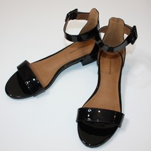 14th &amp; Union Justine Black Faux Patent Ankle Strap Sandals Shoes size 5.5M - $24.99