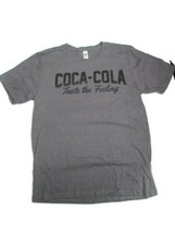 Coca-Cola Gray tee  T-Shirt   Black Taste the Feeling Logo  Size small - £9.66 GBP