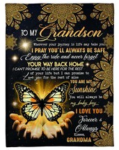 You Are My Sunshine Mandala Butterfly Custom Blanket For Grandson From Grandma - £45.71 GBP+